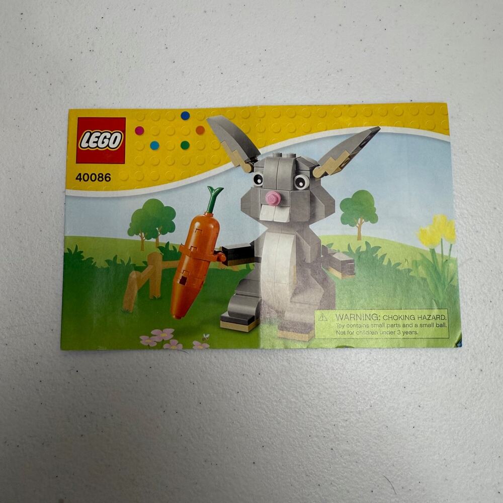Lego Set 40086 Easter Bunny MANUAL ONLY Booklet Instruction Carrot Holiday